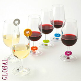 ワイン カラーグラスリング6個セット ワイングッズ グローバル GLOBAL wine グラスマーカー キャンティ glass グラスリング グラスアクセサリー ワインチャーム グラスチャーム ワインバー 父の日