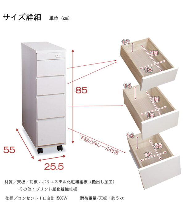 楽天市場】日本製 シンク横チェスト 幅25.5 キッチン収納 キッチン 