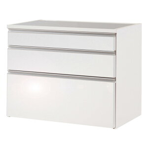 日本製 ステンレストップシリーズ キッチンカウンター幅110 艶出しホワイト キッチンカウンター キッチン収納 レンジ台 カウンターテーブル レンジボード食器棚 引出し 引き出し ステンレ