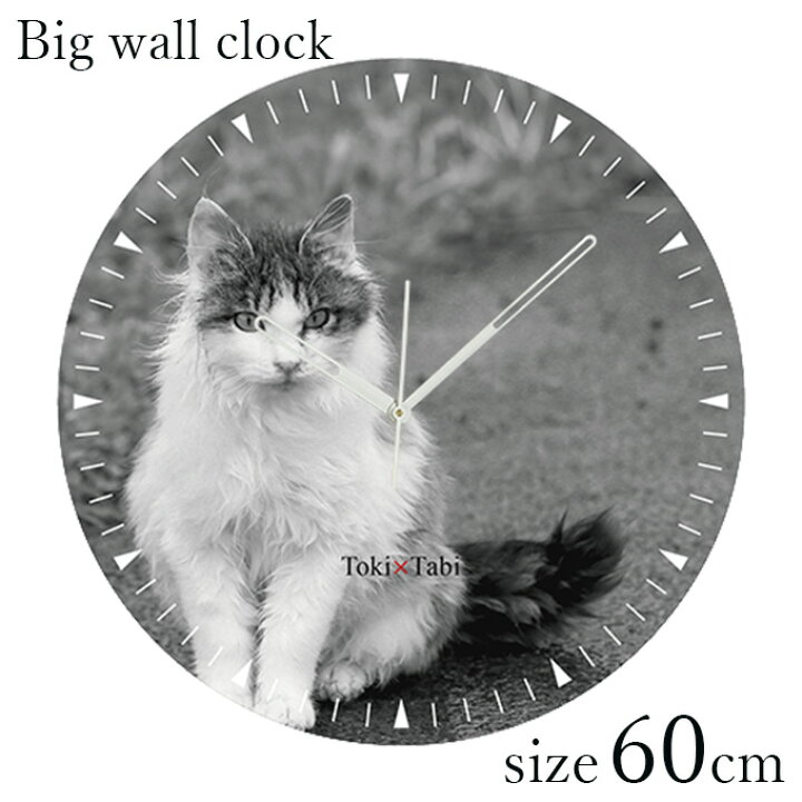 楽天市場】A+ (アクセントプラス) Toki×Tabi 大型掛け時計 60cm 猫の島 