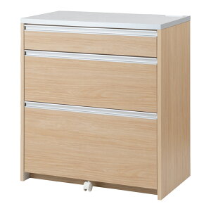 幅80.5 カウンター ホワイトウォッシュ キッチンカウンター キッチンボード カウンター キッチン収納 ローボード キッチンキャビネット キャビネット 収納棚 引き出し 引出し 間仕切り 3段