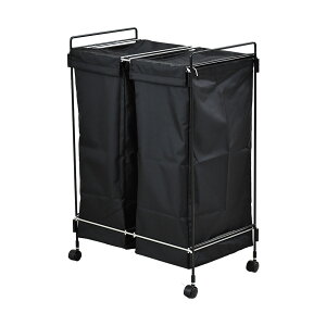 ランドリーバッグ ダブル ランドリーバスケット キャスター 洗濯かご 蓋付き フタ付き 洗濯カゴ 脱衣かご ランドリーワゴン ランドリーバッグ 大容量 キャスター付き 洗濯物 ランドリー 収