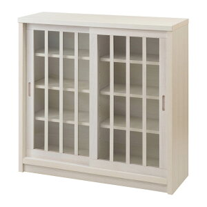 キャビネット 白雪 引戸キャビネット 幅90 カウンター下収納 キャビネット ガラスキャビネット 収納棚 食器棚サイドボード サイドキャビネット リビング収納 リビングボード 収納棚 ガラス
