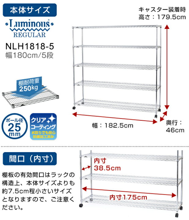 楽天市場】大型 スチールラック 耐荷重500kg 業務用 ラック 幅180 奥行 