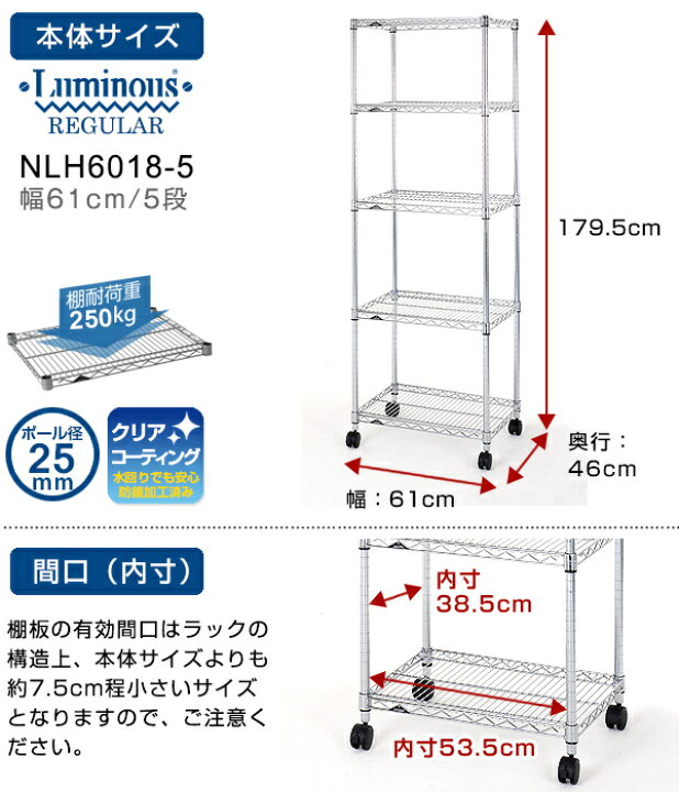 楽天市場】☆ルミナス最強荷重☆ レギュラー ラック スチールラック 幅 
