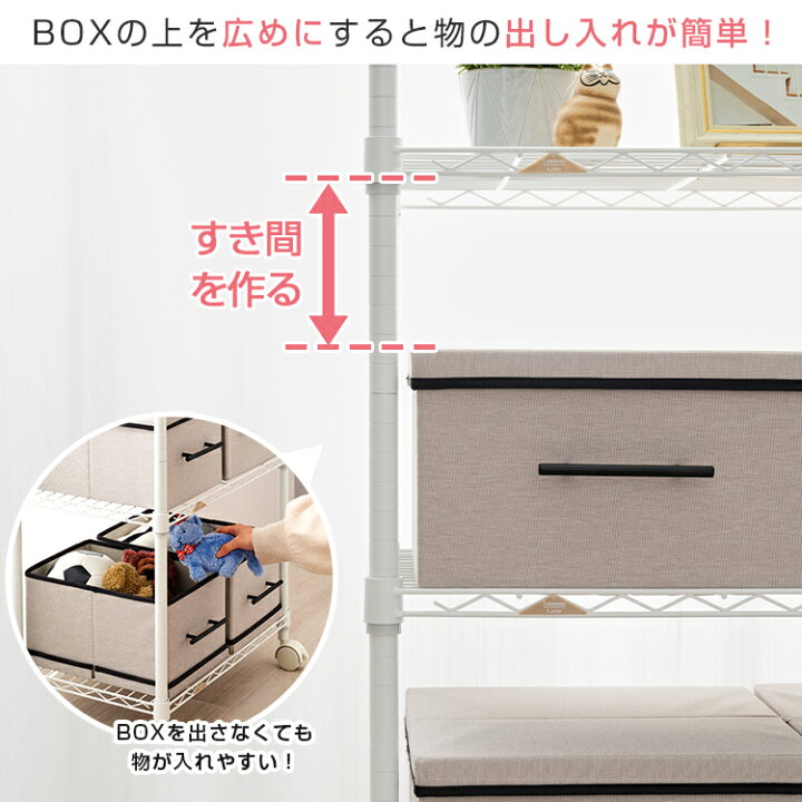 楽天市場】☆土日限定P5倍☆【BOXの数が選べる】ラック 収納 チェスト  