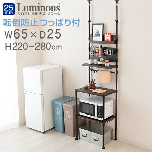 つっぱり キッチンラック 電子レンジラック レンジ台 レンジボード 伸縮 天井 突っ張りラック 棚 壁面収納 シェルフ 薄型 スリム 幅65 ウォールシェルフ ウォールラック つっぱり棚 おしゃれ