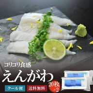 天然 えんがわ スライス 40枚入り【同梱おすすめ】カレイ の エンガワ 鰈 縁側 刺身 海鮮 がってん 寿司 …