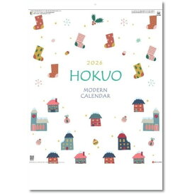 カレンダー 2026 壁掛け HOKUO（北欧柄）
