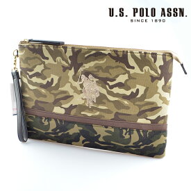 US POLO ASSN 679738 USPA-1872 Beige camouflage camouflage2ソリッドクラッチバッグ 【新品・正規品・送料無料】 ギフト 【】