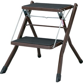 アシスタステップ台 幅42×奥行48×高さ43cm スチール&ポリプロピレン製 折りたたみ ステップ 2段 踏み台 脚立 コンパクト はしご e-room