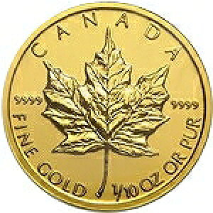 【新品未使用】 金貨 24金 メイプルリーフ金貨 1/10オンス 1/10oz カナダ ランダムイヤー 金地金 純金 k24 24k メープル|硬貨 コイン 貴金属