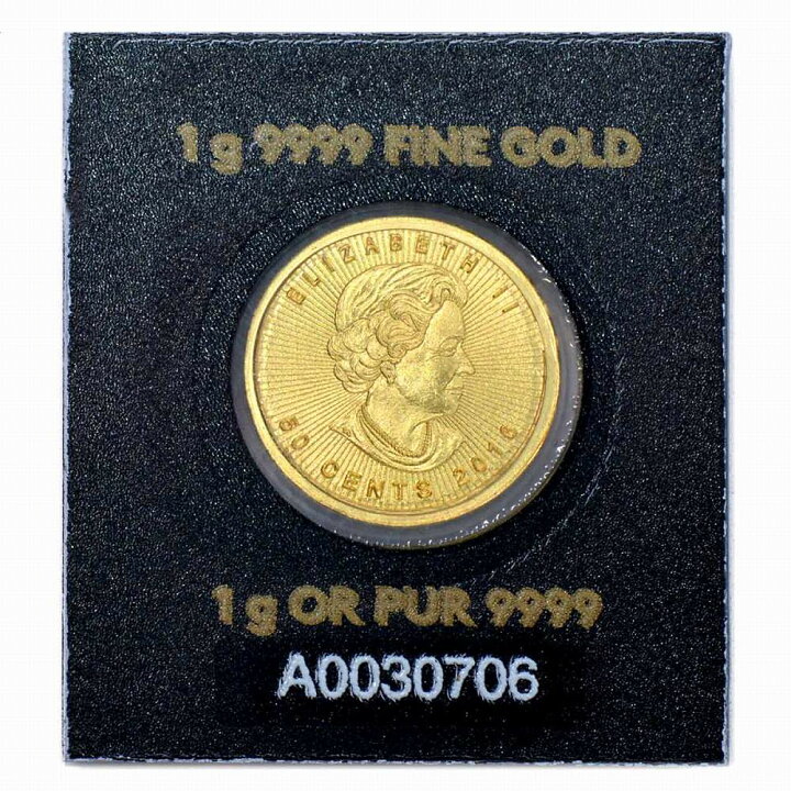 楽天市場】【未流通貨】 金貨 24金 メイプルリーフ金貨 1グラム 1g  