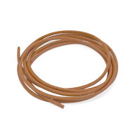 革紐 シカ紐 柔らかくて丈夫な鹿革ひも 丸紐 幅1.5mm 長さ100cm ライトブラウン 薄茶 鹿紐｜手芸用品 金…