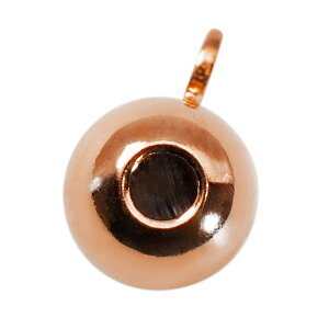 【1個売り】 スライド金具 10金 ピンクゴールド スライドボール 丸玉 シリコン入り 直径2.7mm|手芸用品 金具 飾り パーツ 部品 K10PG k10 10k 貴金属