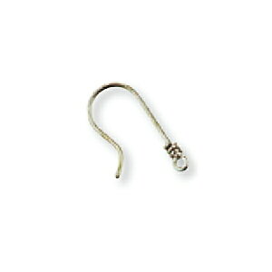 【1個売り】 ピアスパーツ 14金 ホワイトゴールド フックピアスパーツ コイル付き 線径0.55mm 縦11.0mm|手芸用品 金具 飾り パーツ 部品 K14WG 14k 貴金属