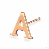 楽天市場】イニシャルピアス 18kの通販