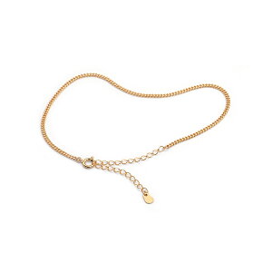 アンクレット チェーン 18金 イエローゴールド 2面カット喜平チェーン 幅1.8mm 長さ24cm|鎖 K18YG 18k 貴金属 ジュエリー レディース メンズ