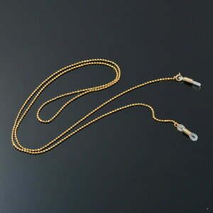 メガネチェーン 18金 イエローゴールド カットボールチェーン(筒型) 幅1.5mm 長さ70cm 眼鏡チェーン|鎖 K18YG k18 18k 貴金属 ジュエリー レディース メンズ