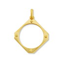 【1個売り】 コイン空枠パーツ 18金 イエローゴールド メイプルリーフ金貨1オンス専用 ペンダントトップ枠 ビス止め式…