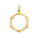 【1個売り】 コイン空枠パーツ 18金 イエローゴールド メイプルリーフ金貨1オンス専用 ペンダントトップ枠 ビス止め式…