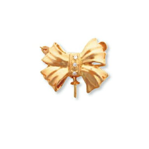 �y1����z ���ߋ� 18�� �C�G���[�S�[���h �p�[���p�������ݎ��N���X�v �t�����g�p2way�^�C�v �������t�� 0.02ct�_�C�������h�t�� �c17.0mm ��21.0mm �^�� �r�[�Y�b��|�p�i ���� ���� �p�[�c ��
