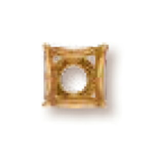 【1個売り】 石枠 18金 イエローゴールド 4本爪すかし空枠 0.1ct用 石座 台座 シャトン|手芸用品 金具 飾り パーツ 部品 K18YG k18 18k 貴金属