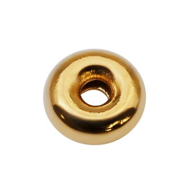 【1個売り】 ビーズパーツ 18金 イエローゴールド ドーナツ型 プレーン 外径2.8mm 高さ1.2mm 穴径0.7mm スペーサー ロンデル｜手芸用品 金具 飾り パーツ 部品 K18YG k18 18k 貴金属