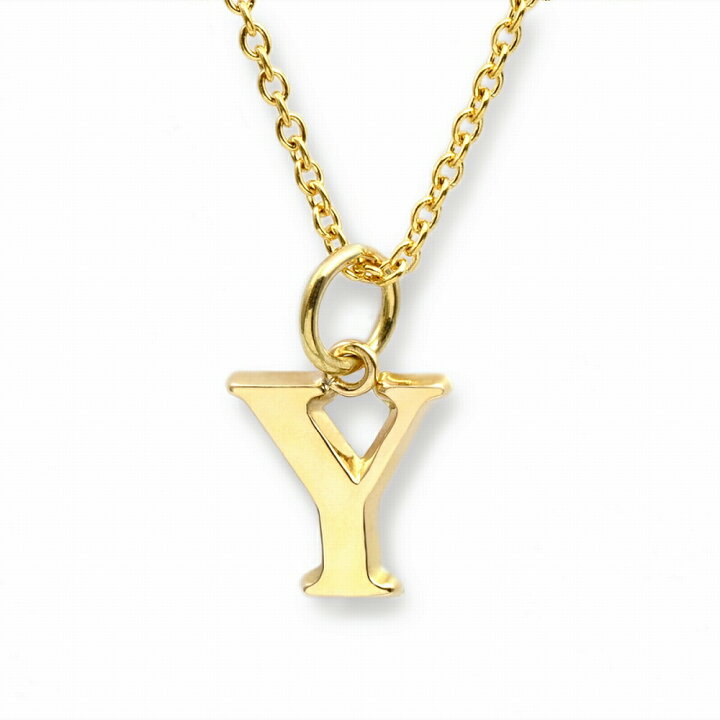 楽天市場】ペンダントトップ 18金 イエローゴールド Y イニシャルの  