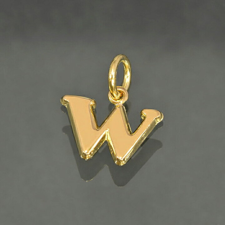 楽天市場】ペンダントトップ 18金 イエローゴールド W イニシャルの 