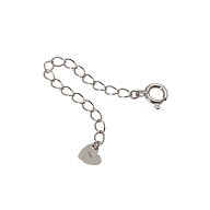 ネックレス用の延長アジャスター PT850 プラチナ 荒喜平（ハート） 幅2.1mm 長さ5cm｜鎖 850pt 貴金属 ジ…
