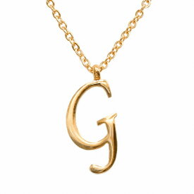 ペンダントトップ サージカルステンレス G イニシャルのペンダント ピンクゴールド ネックレスチェーン付き アルファベット 文字｜医療用ステンレス アクセサリー レディース メンズ