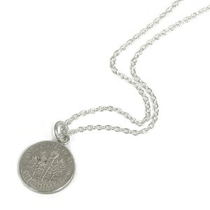 ペンダントトップ シルバー925 アメリカ古銭使用 ルーズベルトダイム10セント硬貨ペンダント 表面:松明 裏面:ルーズベルト 1946年〜1964年 ネックレスチェーン付き 10CENT DIME|コイン 銀 Silver ア