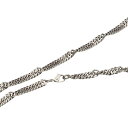 ネックレス チェーン 純チタン スクリューチェーン 幅6.8mm 長さ40cm｜鎖 チタン アクセサリー メンズ
