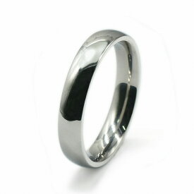 指輪 チタン シンプルな甲丸リング 幅4.0mm 銀色 シルバー｜Titan アクセサリー レディース メンズ