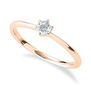 指輪 18金 ピンクゴールド 天然石 一粒リング 主石の直径約3.4mm ソリティア しぼり腕 六本爪留め|K18PG k18 18k 貴金属 ジュエリー レディース メンズ