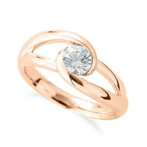 指輪 18金 ピンクゴールド 天然石 一粒リング 主石の直径約3.8mm ソリティア 割り腕 レール留め|K18PG k18 18k 貴金属 ジュエリー レディース メンズ