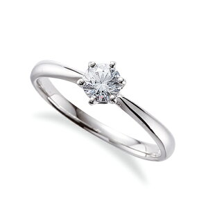 指輪 18金 ホワイトゴールド 天然石 一粒リング 主石の直径約4.4mm ソリティア しぼり腕 六本爪留め|K18WG k18 18k 貴金属 ジュエリー レディース メンズ