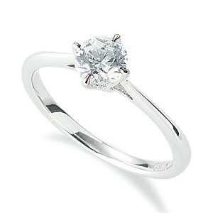 指輪 18金 ホワイトゴールド 天然石 一粒リング 主石の直径約5.2mm ソリティア しぼり腕 四本爪留め|K18WG k18 18k 貴金属 ジュエリー レディース メンズ