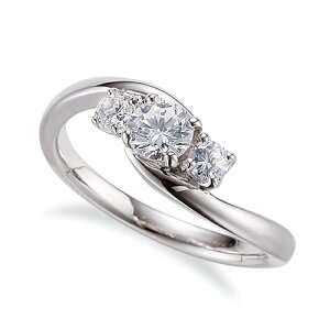 指輪 18金 ホワイトゴールド 天然石 サイドストーンリング 主石の直径約4.4mm 抱き合わせ腕 四本爪留め|K18WG k18 18k 貴金属 ジュエリー レディース メンズ