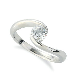 指輪 18金 ホワイトゴールド 天然石 一粒リング 主石の直径約3.8mm ソリティア 抱き合わせ腕 レール留め|K18WG k18 18k 貴金属 ジュエリー レディース メンズ