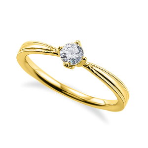 指輪 18金 イエローゴールド 天然石 両端ミル打ちの一粒リング 主石の直径約5.2mm ソリティア しぼり腕 四本爪留め|K18YG k18 18k 貴金属 ジュエリー レディース メンズ