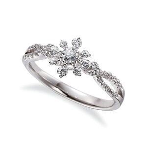 指輪 PT900 プラチナ 天然石 花モチーフの取り巻きリング 主石の直径約3.0mm 割り腕|900pt 貴金属 ジュエリー レディース メンズ