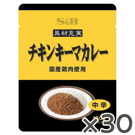 【公式】S&B 具材充実 チキンキーマカレー（国産鶏肉使用) 180g 業務用 30食 エスビー食品 公式 レトルトカレー 国産素材 ケース販売