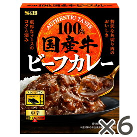 【SS期間最大15%OFF_カレー＆期間限定P10倍（条件あり）】【公式】S&B 国産牛ビーフカレー 中辛 170g × 6個 エスビー食品 公式 エスビー食品 公式 レトルトカレー レンジ対応 簡便調理 国産牛 ビーフカレー カレー エスビー S＆B s&b sb SB