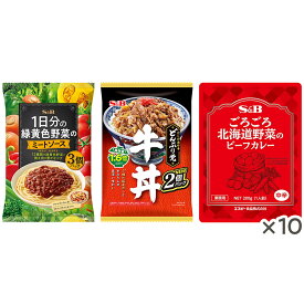 【SS期間最大15%OFF_カレー＆期間限定P10倍（条件あり）】【公式】S&B バラエティレトルト16食セット（カレー・パスタ・どんぶり）エスビー食品 公式