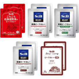 【公式】 S&B ビーフカレーレトルト 5種×2個　バラエティアソートセット　送料無料　エスビー食品 公式