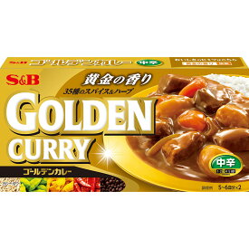 【公式】 S&B ゴールデンカレー 中辛 198g 1個 エスビー食品 公式 ルウ 黄金の香り カレーライス