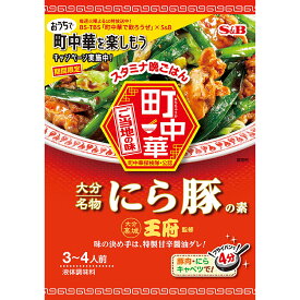 【公式】S&B 町中華 にら豚の素 72g エスビー食品 公式 中華調味料 中華料理 監修