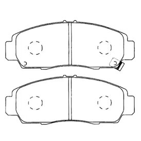 【普通自動車ブレーキパッド】MITSUBISHI ミニカ型式: H42V, H47V　ミニキャブ型式: U61V, U62V, U67V, U68T　トッポ型式:、H82A　クリッパー型式: U71V, U72V　オッティ型式: H92W　フロント用　左右セット　4枚セット　GAB品番 GABF-H07W613 【送料無料】